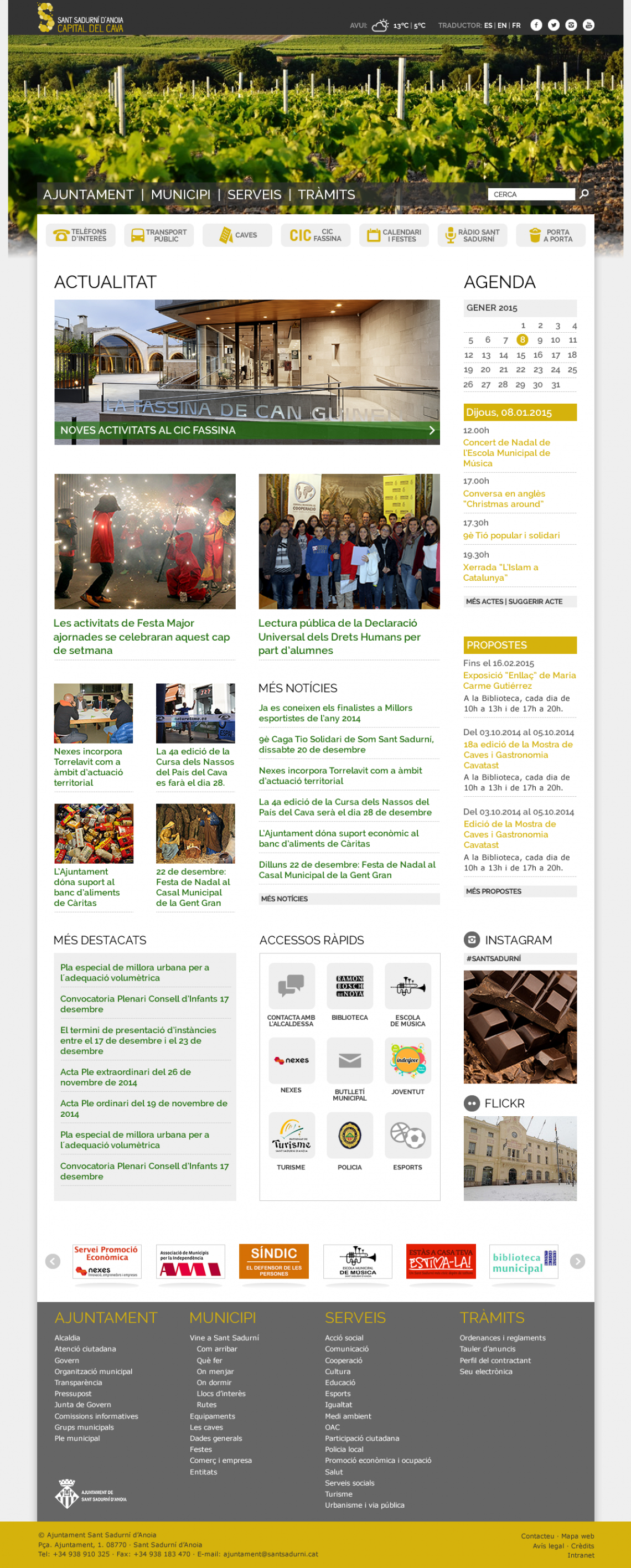Web Ajuntament Sant Sadurní d'Anoia