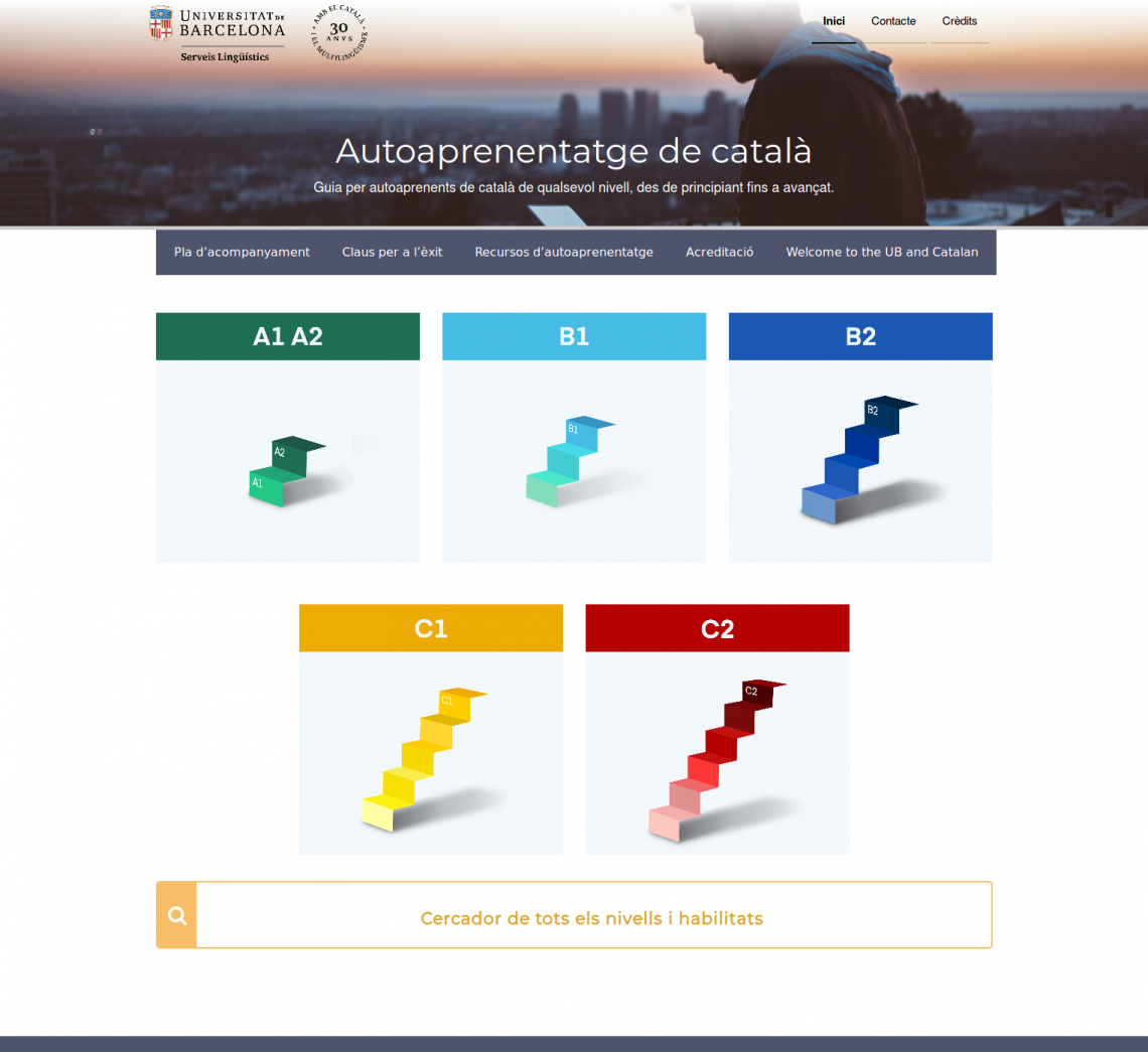 Captura pantalla Autoaprenentatge de català