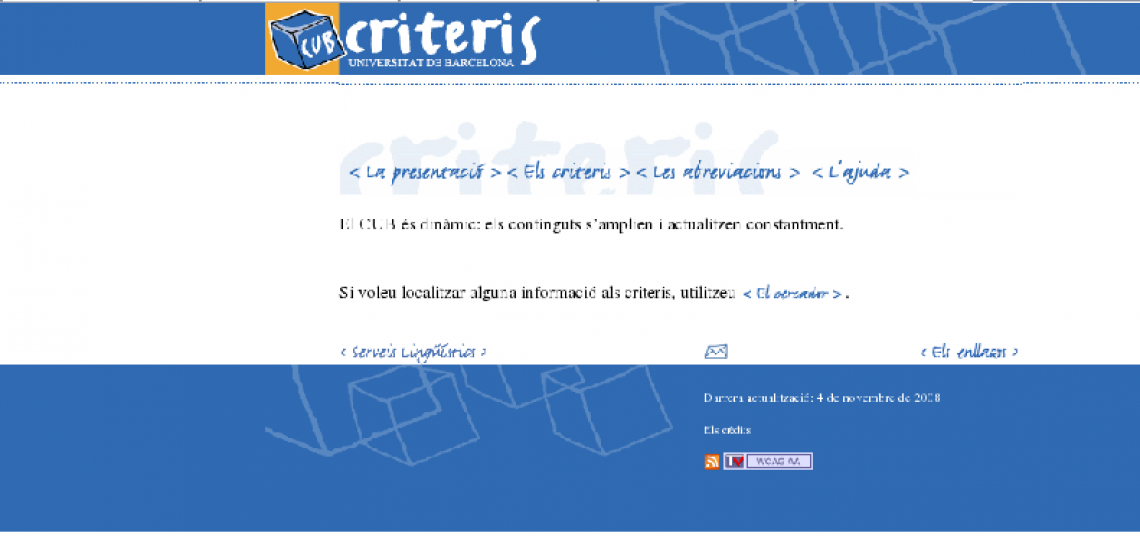 CUB. Criteris lingüístics, bibliogràfics, d'estils i convencions