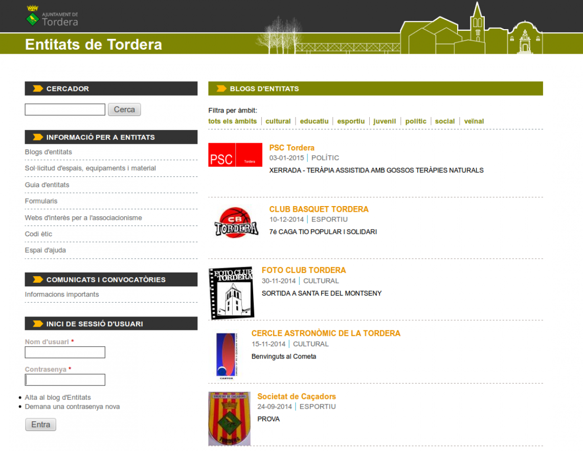 Entitats Tordera